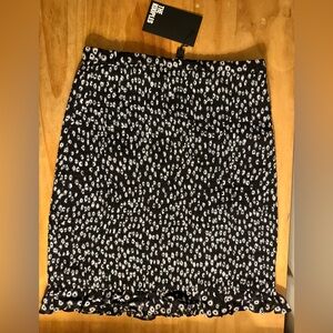 The Kooples Black and White Textured Pencil Skirt